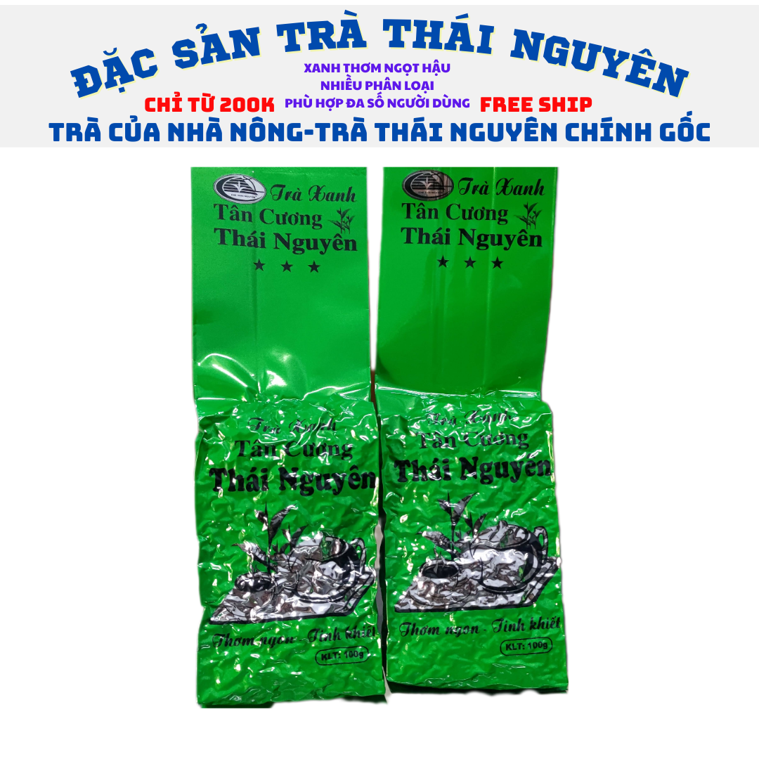 1KG Trà Thái Nguyên Loại Ngon ĐẶC Biệt 10 gói 100gr Trà xanh Tân cương trà búp thái nguyên thơm dịu ngọt hậu Trà Tân Cương Thái Nguyên