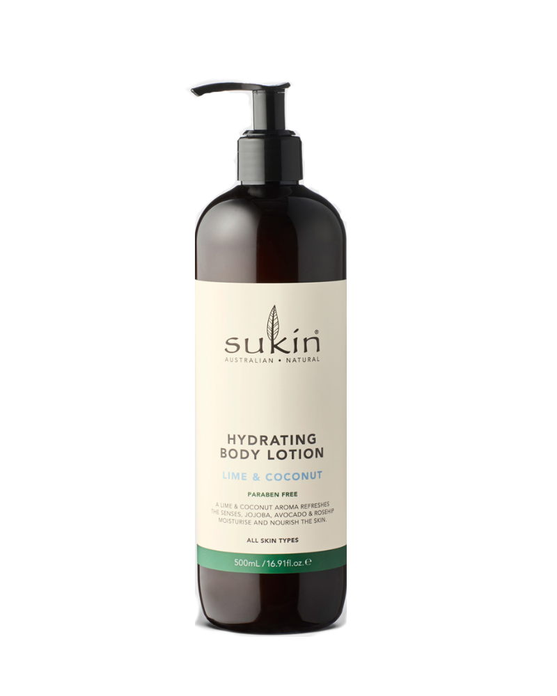 Kem dưỡng thể hương chanh và dừa Sukin Hydrating Body Lotion Coconut Lime 500ml
