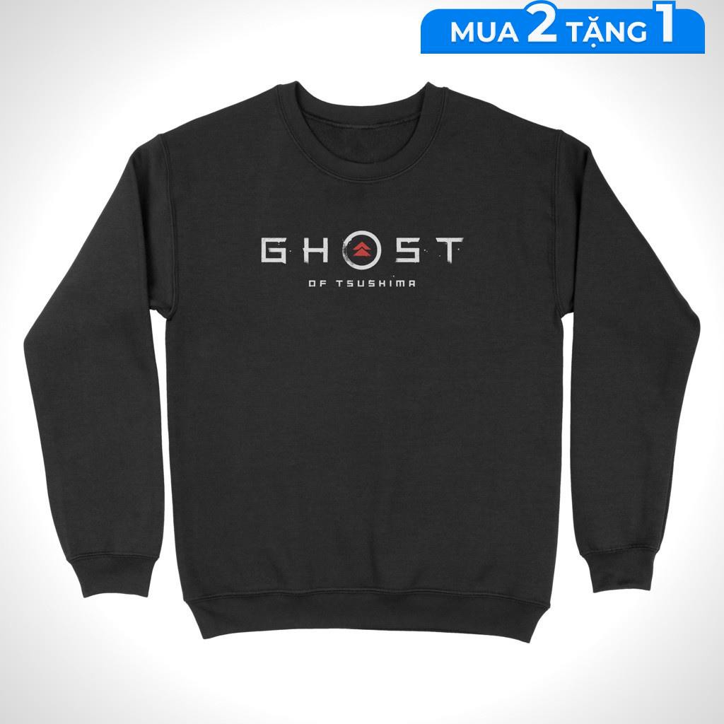 Áo sweater ghost of tsushima unisex the next level, cotton 100% nam nữ - sw0011