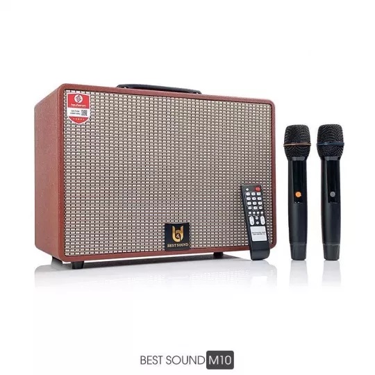 Loa kéo di động best sound m10 công suất lớn - loa karaoke di động 2 bass, 2 treble – hàng chính hãng