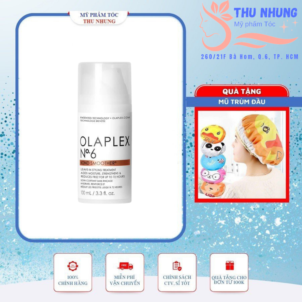 [+Tặng mũ trùm]Kem xả khô Olaplex Bond Smoother No.6 100ml