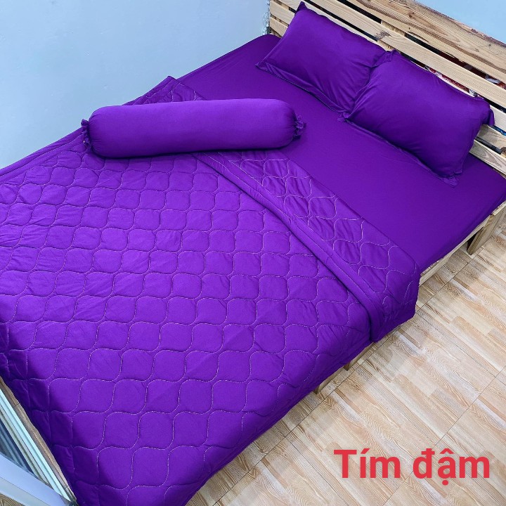 Drap Lẻ Thun Lạnh Hàn Quốc Lan Phạm Bedding - Màu Tím Đậm
