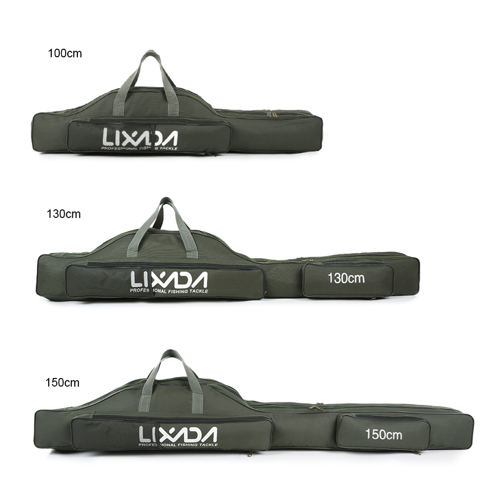 100cm/130cm/150cm Fishing Bag Portable Folding Fishing Rod Reel Bag Fishing Pole Gear Tackle Tool Carry