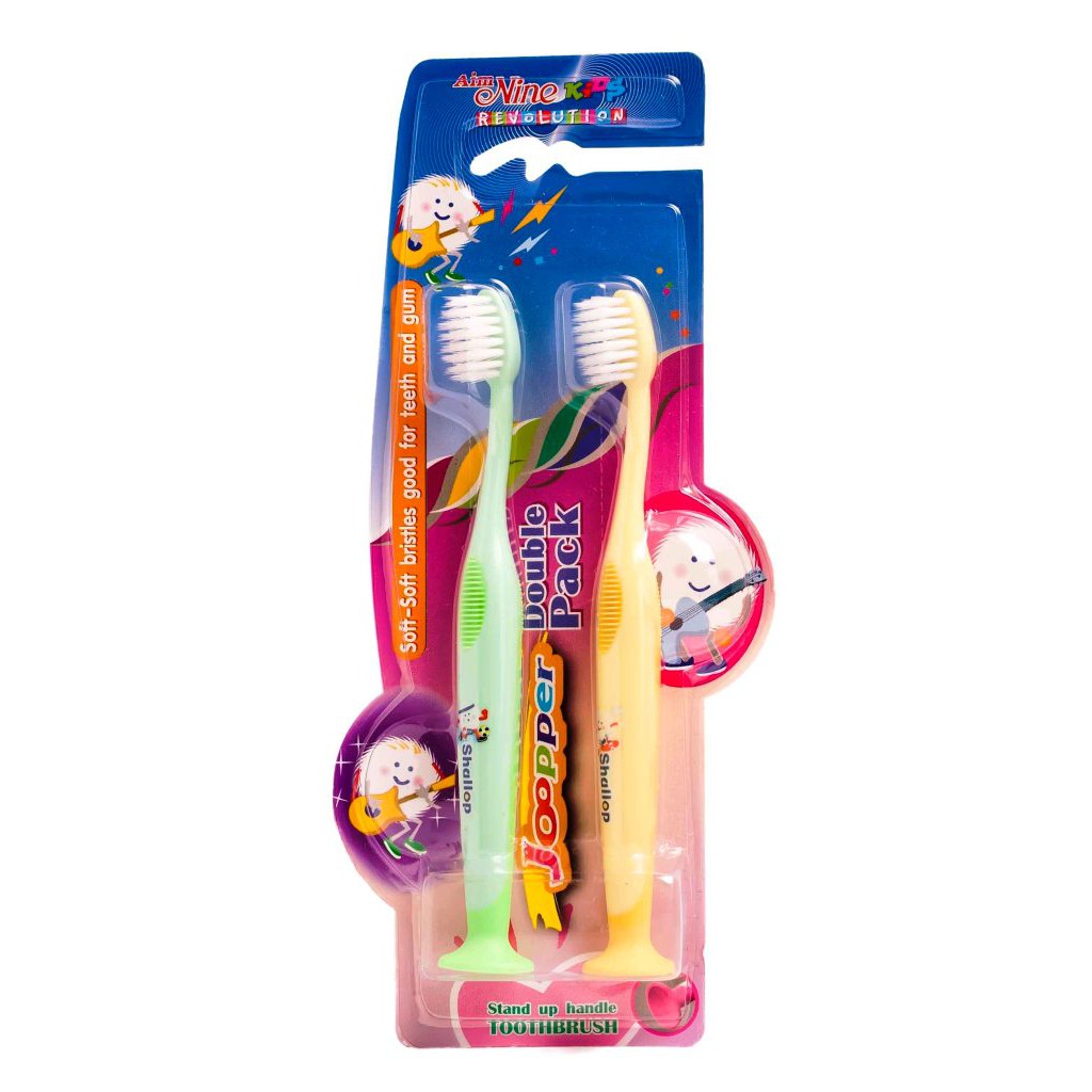 Bàn chải đánh răng trẻ em Nine Joopper Thái Lan Set 2 cái