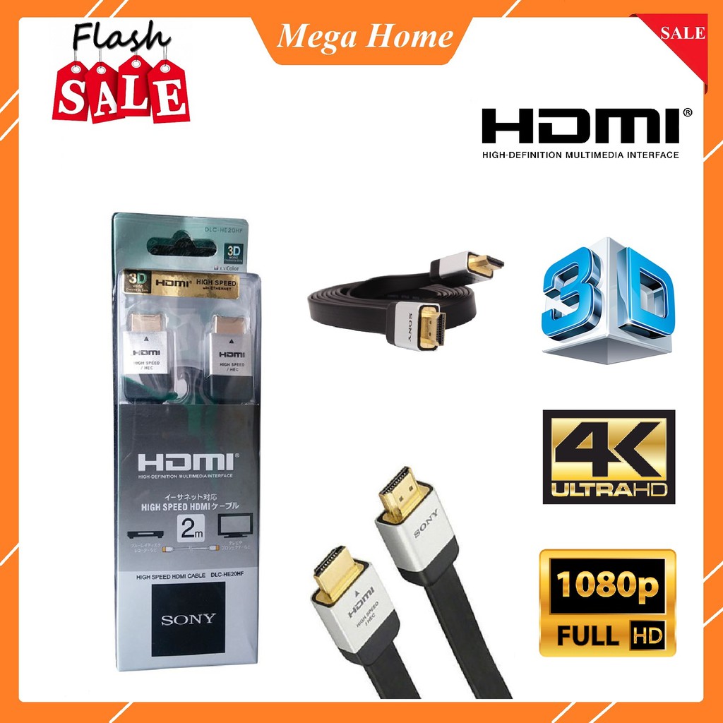 Dây HDMI SONY 2M chất lượng 4K