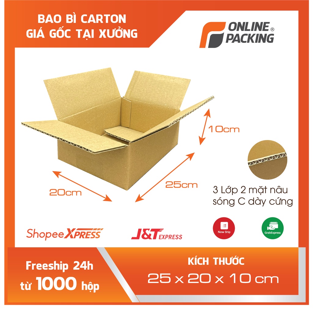 25x20x10 combo 40 thùng carton đóng hàng