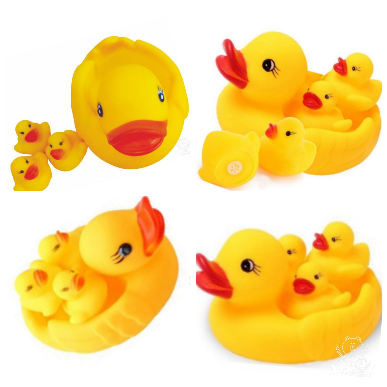 Đồ chơi vịt thả bồn tắm bóp kêu chút chít cho bé