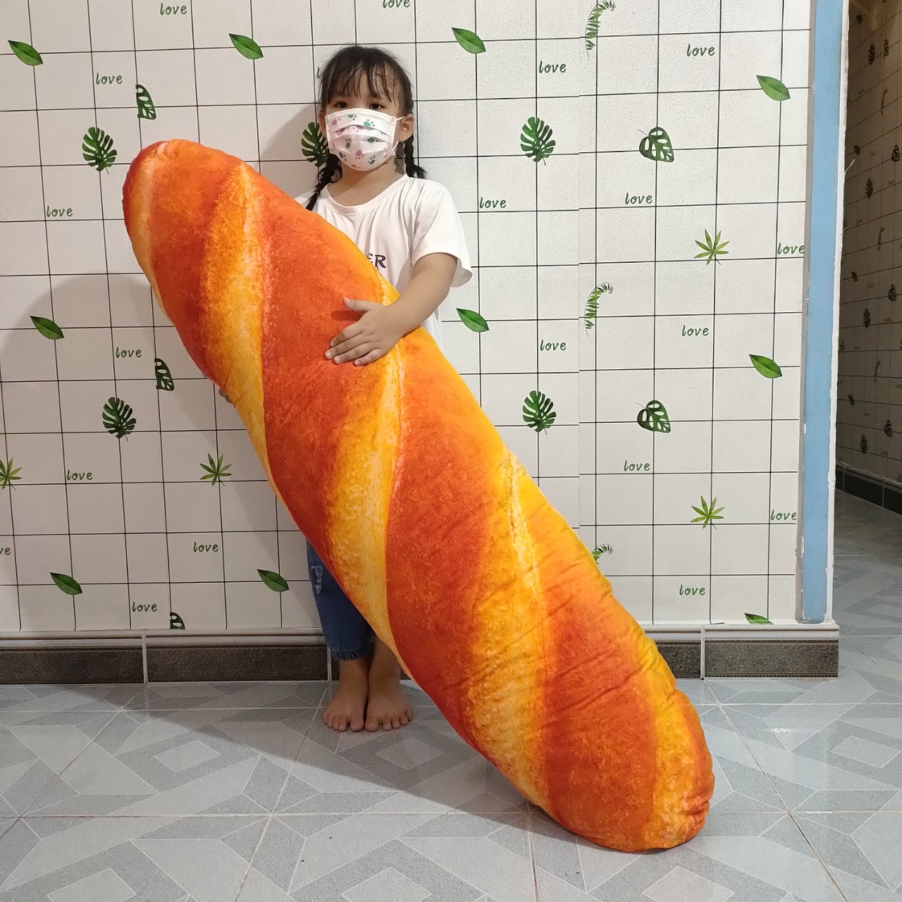 Gối ôm miniso gối ôm bánh mì gối ôm 3d gấu bông 3d cho bé hình bánh mì mềm mịn cao cấp giá rẻ đủ size