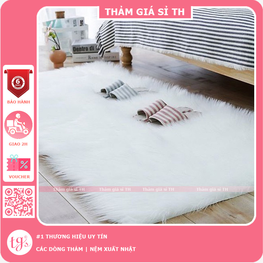 [HCM]Thảm lông chụp ảnh màu trắng 1m * (40cm 50cm 60cm 80cm 100cm 120cm 160cm 200cm...)