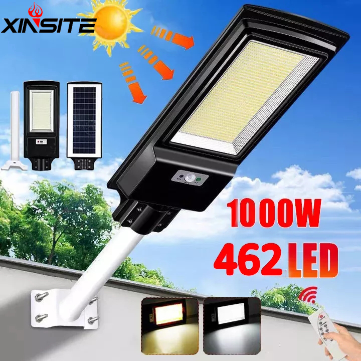 XINSITE 1500W Đèn LED Năng Lượng Mặt Trời Ngoài Trời Đèn Tường Năng Lượng Mặt Trời Chống Nước Đèn Đư
