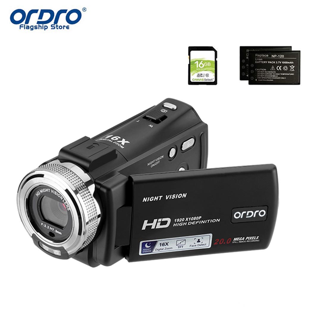 ORDRO HDV-V12 HD 1080P Night Vision Camera Entry-level Video Camera For Families and Children Beginners Camcorders