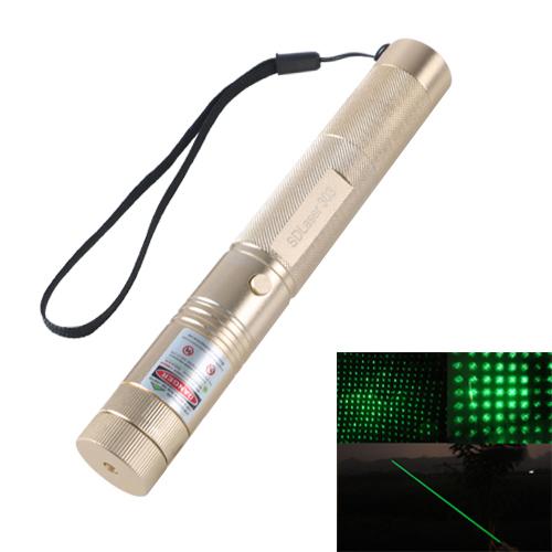 Đèn pin Laser 303 vỏ vàng [tia xanh]