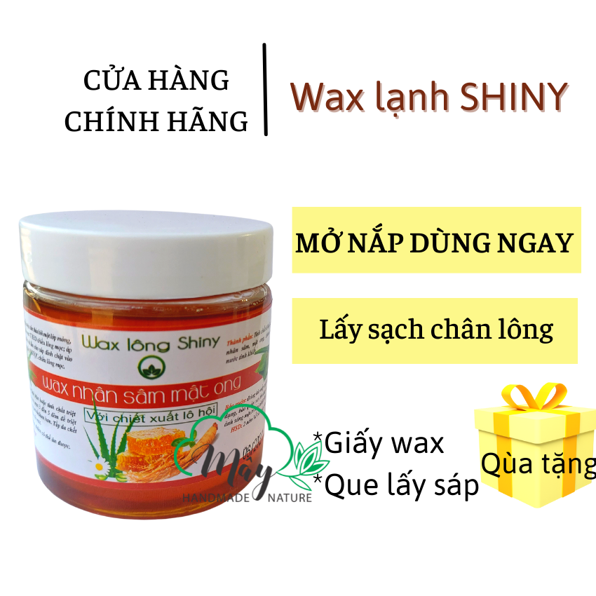 Sáp Wax lạnh mật ong nhân sâm lô hội SHINY handmade tặng kèm dụng cụ wax Tẩy sạch mọi vùng lông