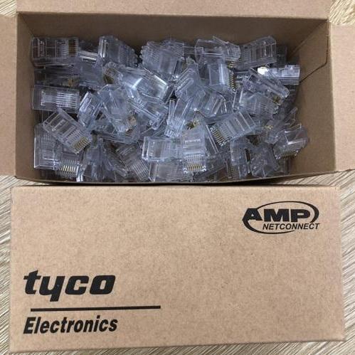 Đầu Mạng AMP RJ45 Hộp 100 Loại Tốt Chân Đồng Bấm Ăn Ngay - Giá Siêu Rẻ