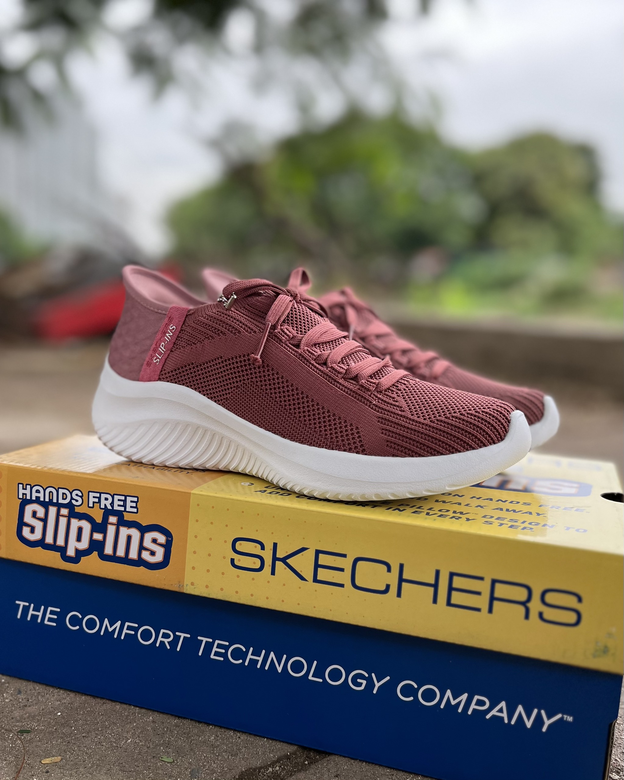 Giày skecher slip-ins: ultra flex 3.0 - smooth step nữ, kiểu giả dây khỏe khoắn, đi giày không đụng tay - pb223, d344