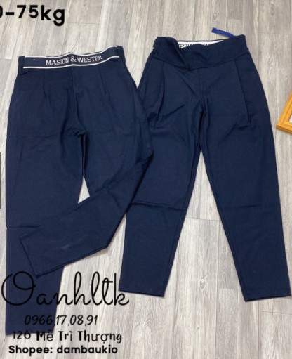 Quần bầu baggy cạp chữ chất umi hàn (40-70kg)