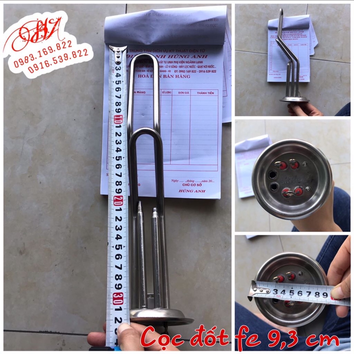 Sợi đốt bình nóng lạnh feroly hãng (mặt bích 9.3cm, vật tư điện lạnh hùng anh