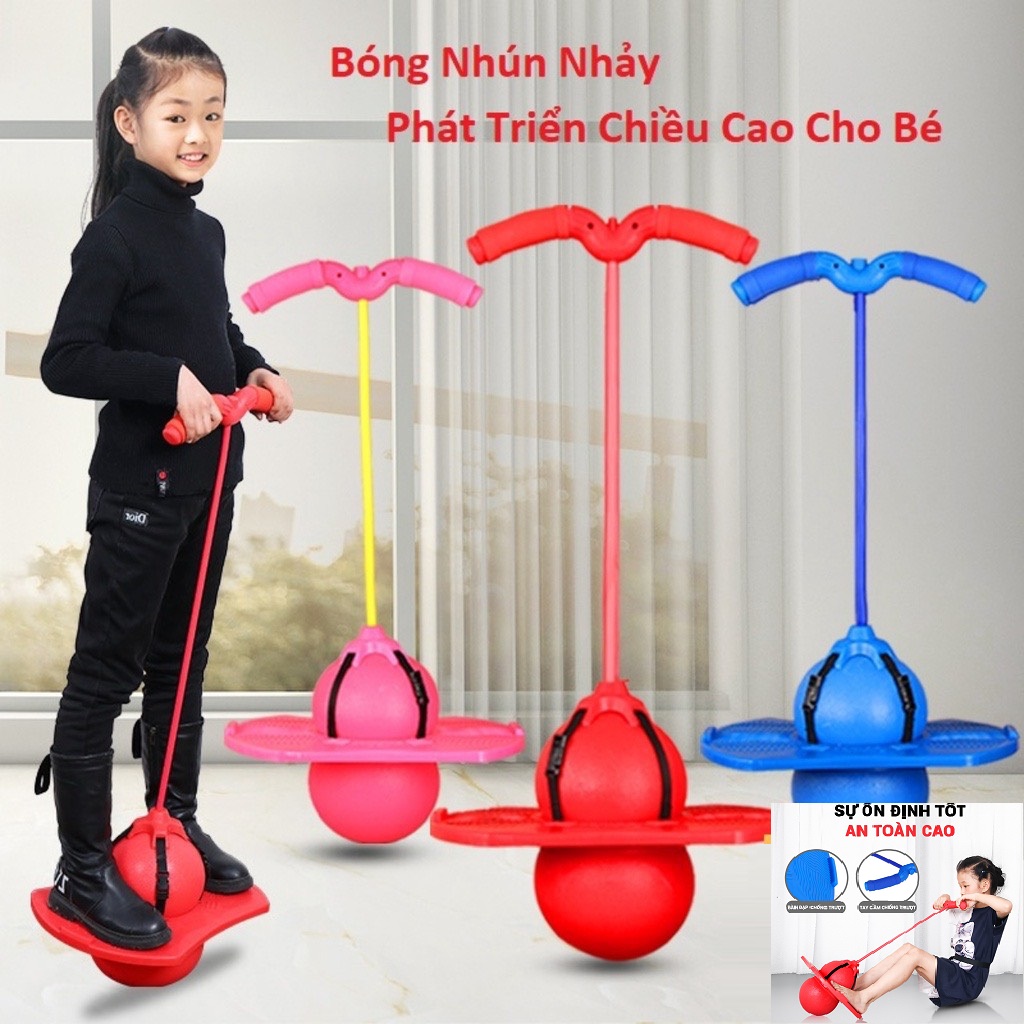 Bóng nhảy tăng chiều cao - Bóng nảy cho bé chất liệu nhựa cao su cao cấp không mùi cảm biến cân cân bằng an toàn