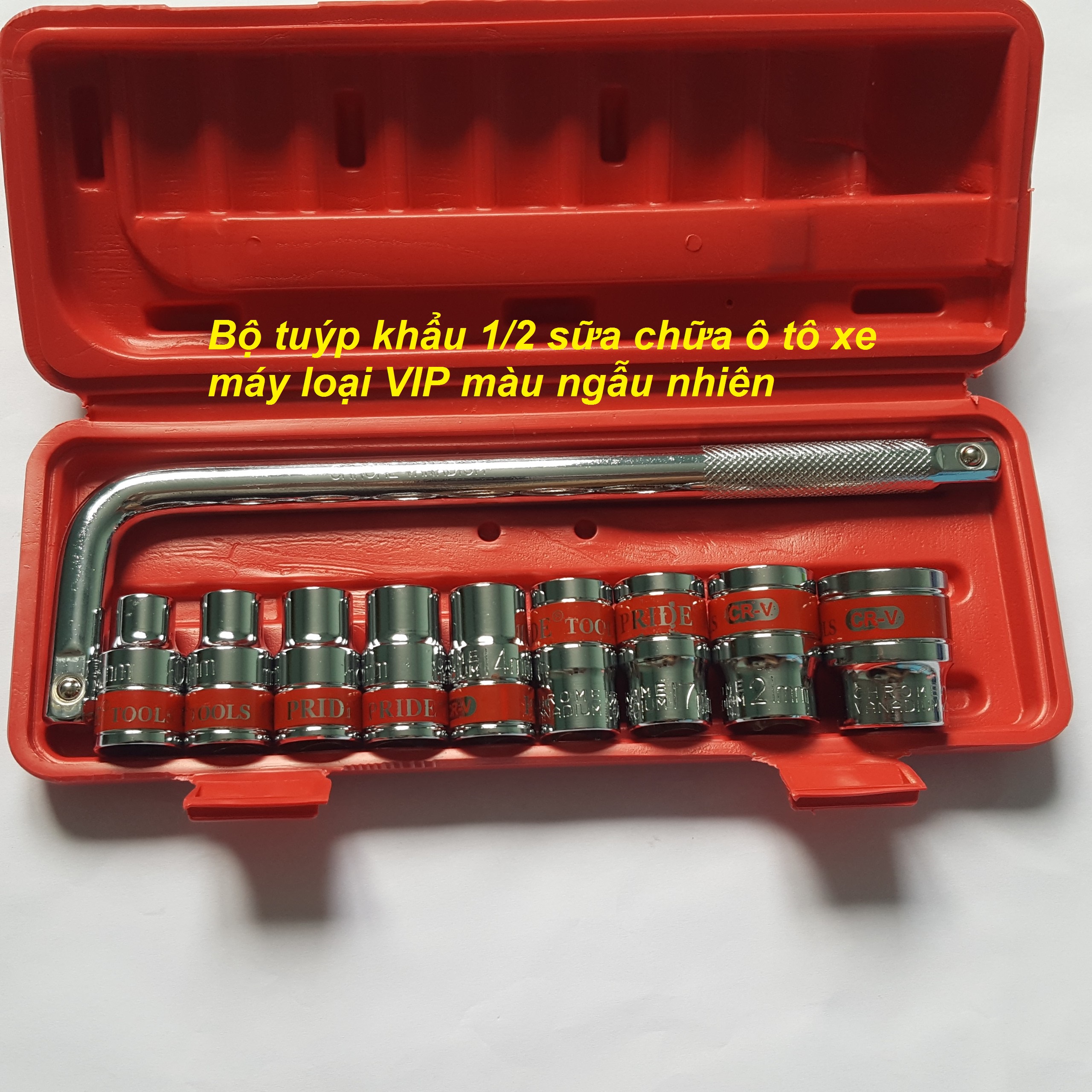 Bộ tuýp khẩu 1/2 sữa chữa ô tô xe máy loại VIP màu ngẫu nhiên