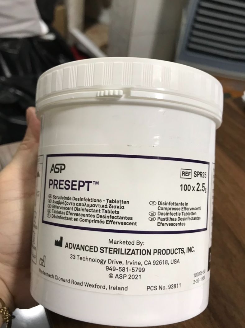 Viên sát khuẩn Presept. Hộp 100 viên