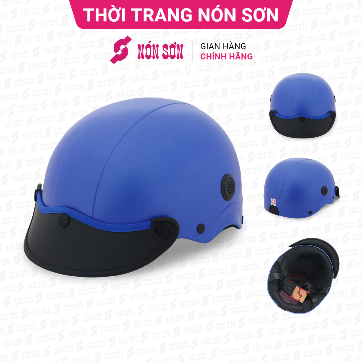 ƯU ĐÃI - Mũ bảo hiểm lỗ thông gió NÓN SƠN chính hãng ATG-XH529