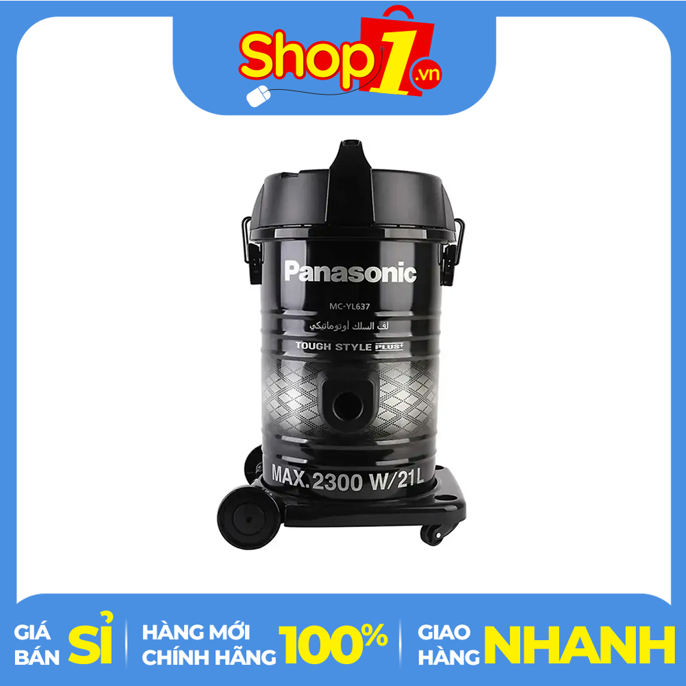Máy hút bụi panasonic mc-yl637sn49 - loại sản phẩm:túi chứa bụi - bộ lọc:hepa - công suất:2300w