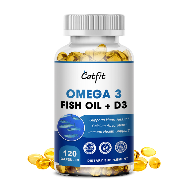 Catfit Omega3 cá dầu Viên nang EPA & DHA hỗ trợ tim mạch máu vitamin D3 bổ