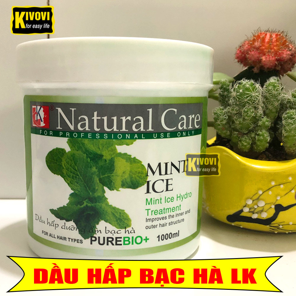 Kem ủ tóc phục hồi hư tổn bạc hà lk 1000ml chính hiệu - dầu ủ tóc mềm mượt tóc - kivovi