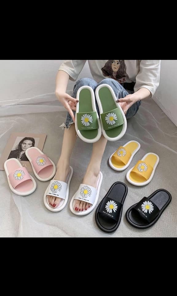 Rẻ vô địch dép nữ hoa cúc họa mi hot trend 2022