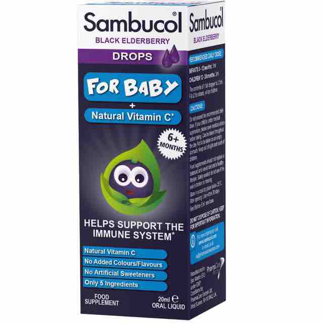 Sambucol tăng đề kháng drop dạng giọt cho bé từ 6 tháng