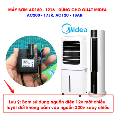 Bơm nước quạt điều hòa midea 12vol dc dùng cho quạt ac200-17jr,ac120-18ar,zaf09mr