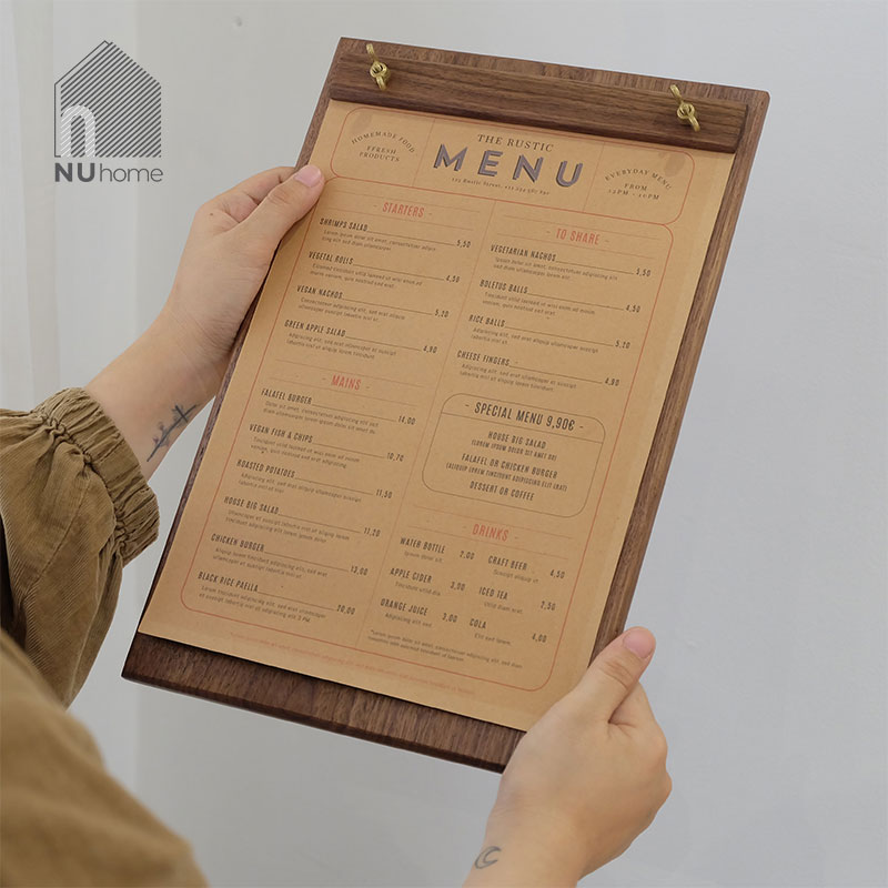 Kẹp menu gỗ để bàn - Kento | nuhome.vn | được thiết kế đơn giản đẹp mắt bằng chất liệu gỗ tự nhiên cao cấp