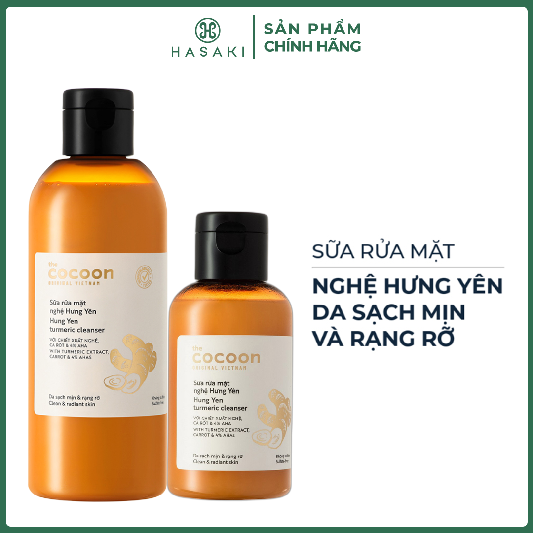 Sữa Rửa Mặt Cocoon Chiết Xuất Từ Nghệ Hưng Yên Hasaki Sản Phẩm Chính Hãng