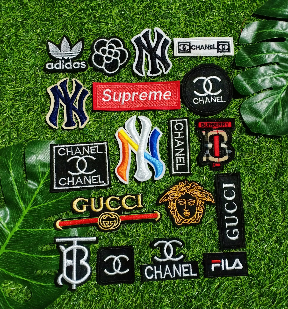 Combo 5 sticker thêu logo thương hiệu