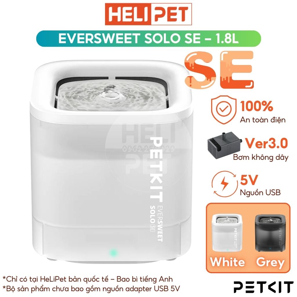 Đài Phun Nước, Máy Lọc Nước Cho Chó Mèo Petkit Solo SE Bơm Không Dây WIRELESS PUMP - HeLiPet