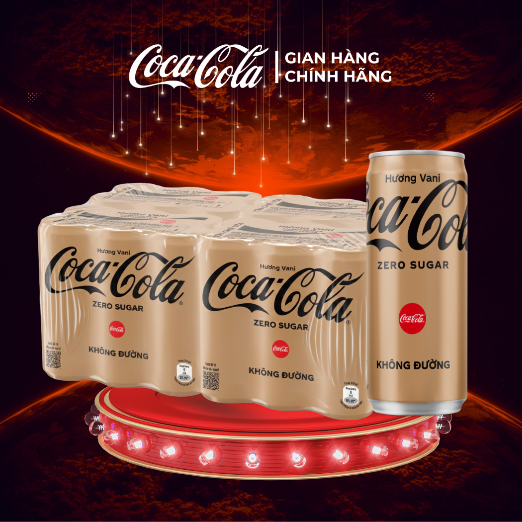 [Sale 8.8] [SIÊU SALE ] Lốc 24 Lon Nước Ngọt Giải Khát Coca-Cola Không Đường Hương Vani 320m/Lon Coca-Cola Official Store Sale 8.8 Coca-Cola Chính Hãng_LD