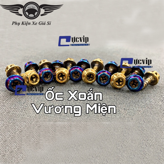 Combo 4 Ốc Xoắn Vương Miện 5Ly Xi Titan, Vàng MS2766