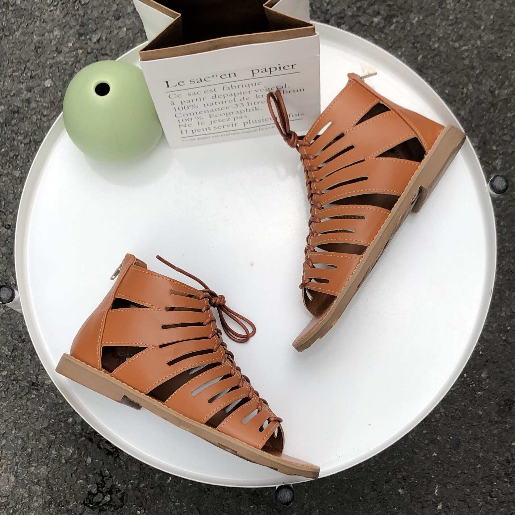 Giày Sandal Đế bệt Chiến Binh giả bốt