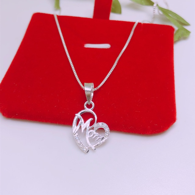 Dây Chuyền Nữ Bạc Ta Mặt Tim Mom  - TRANG SỨC BẠC TNJ CAM KẾT HÀNG CHUẨN ẢNH, CHẤT LƯỢNG TỐT, PHỤC VỤ TẬN TÌNH, CHU ĐÁO