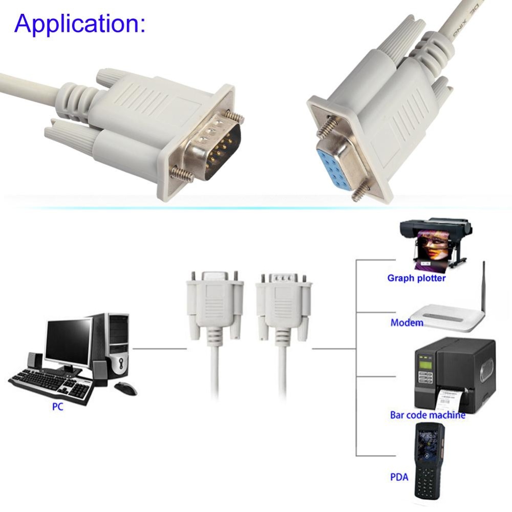 Cáp rs-232 có 9 chân từ đực sang cái dài 1,2mét