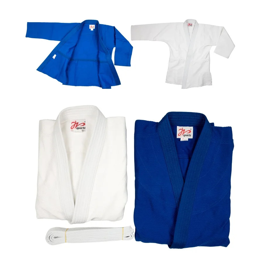 Võ thuật đồng phục judo gi Kimono cạnh tranh 100% cotton trắng 450gsm judo gi  dệt judo gi