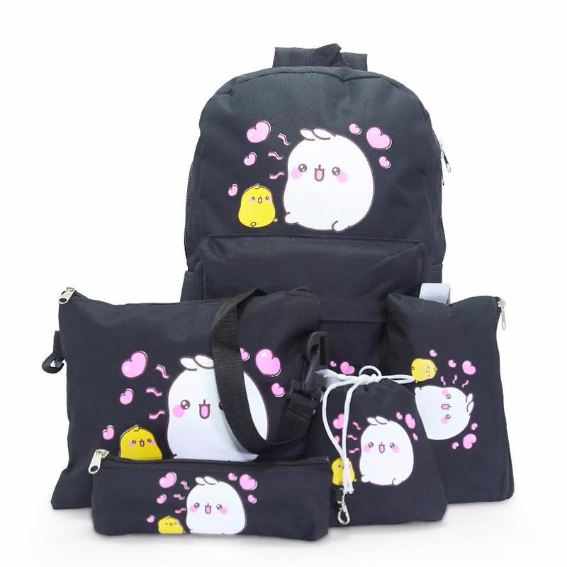 Balo thời trang set 5 món cực xinh molang