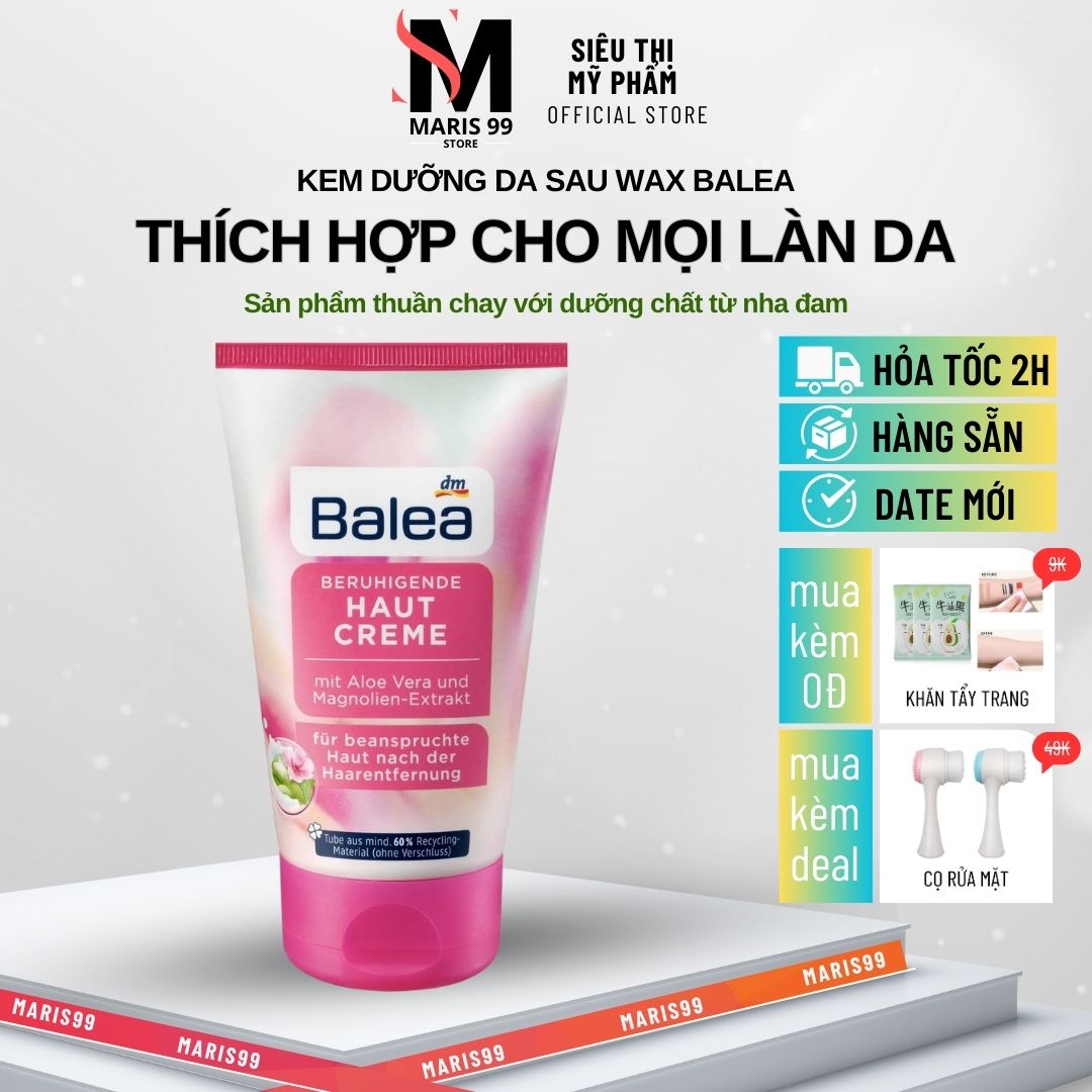 Balea Kem dưỡng da sau Wax, sau cạo lông, ức chế mọc lông Balea Đức 125mL
