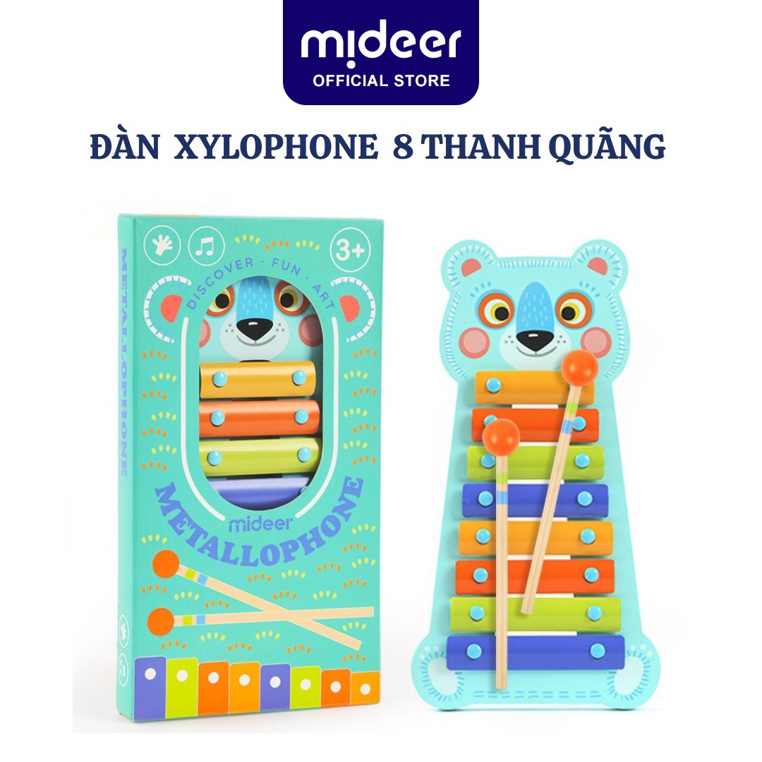 Đàn Piano Xylophone gỗ 8 thanh quãng Mideer Đồ chơi âm nhạc cho bé