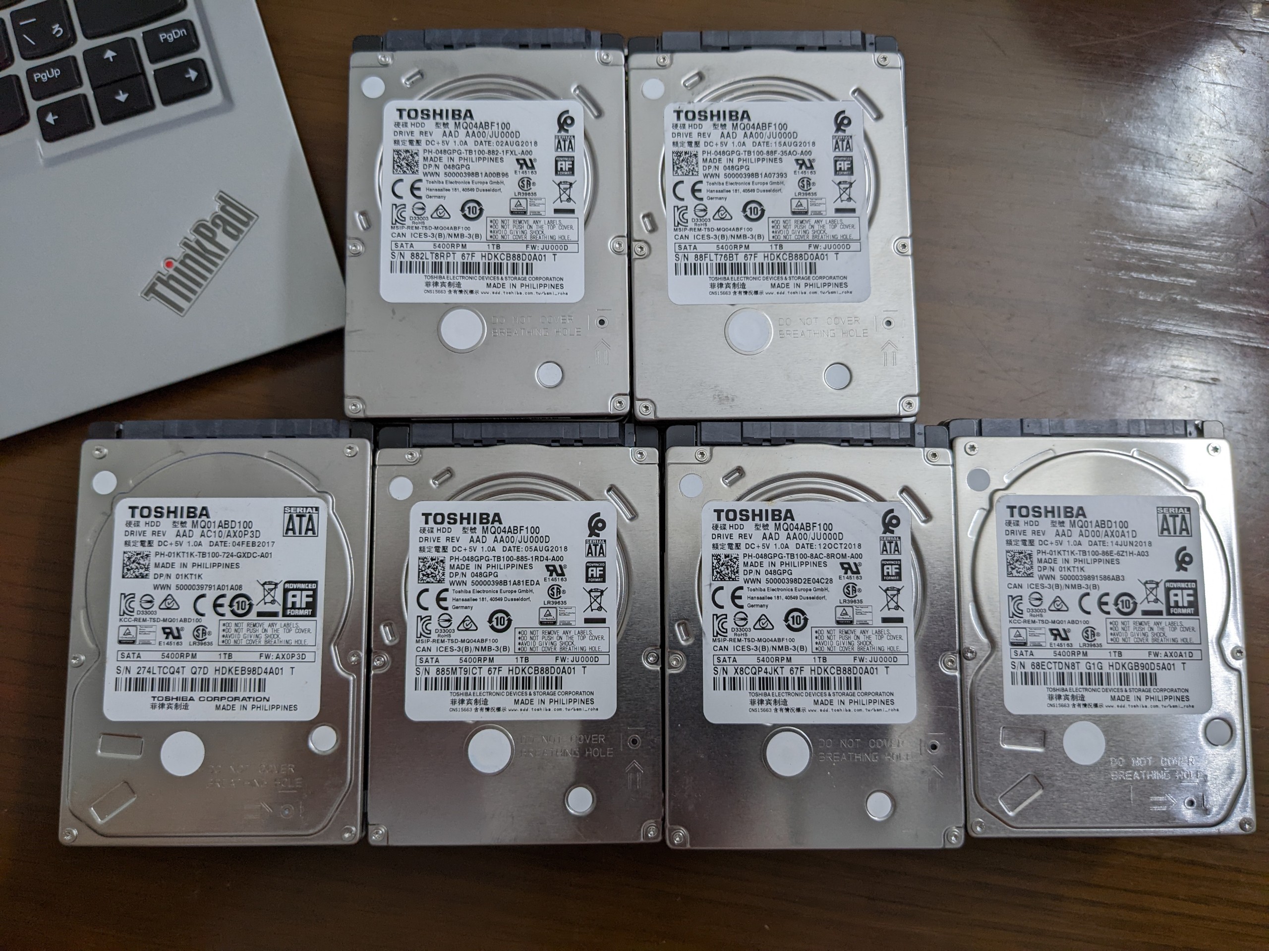 Ổ cứng hdd laptop toshiba 2.5 sức khoẻ 100% 500g 1tb, zin bóc máy đẹp like new