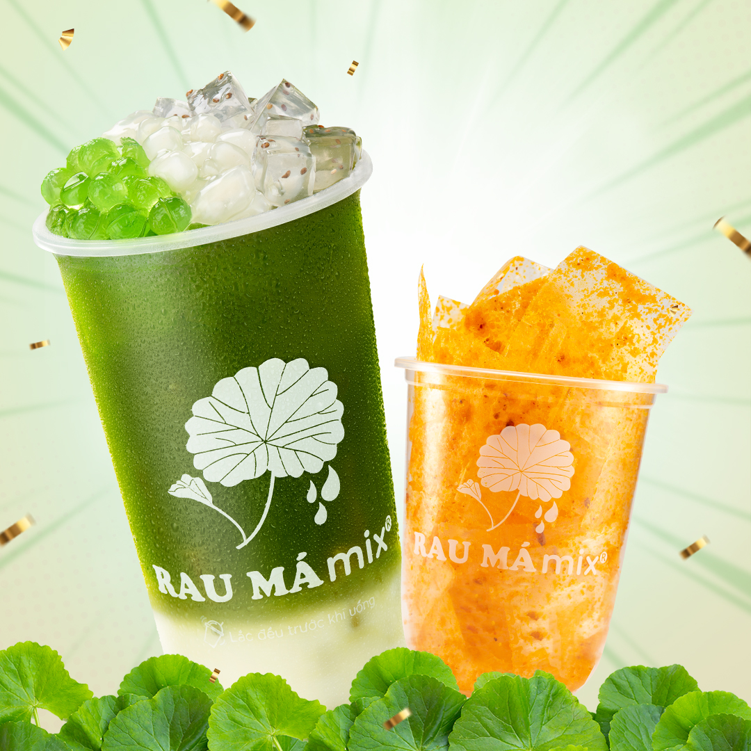 [Rau Má Mix] E- Voucher Mua 1 Ly Combo bất kỳ tặng 1 Bánh Tráng Mix