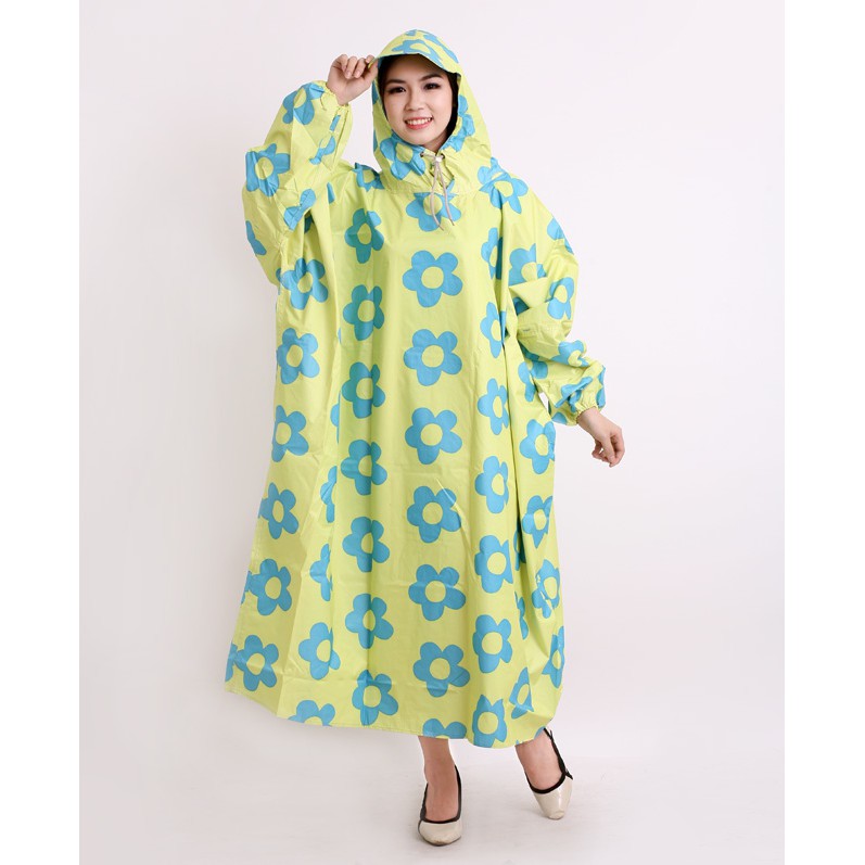 [HCM](HÀNG XỊN GIÁ RẺ) Áo Mưa Bít Không Xẻ tà Vải Dù Họa Tiết Nhiều Màu