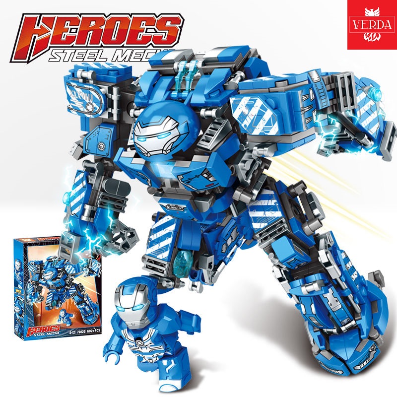 Giảm Giá Lego Hulkbuster Iron Man Robot Xanh Marvel Lắp Ráp Xếp Ghép Hình  Mô Hình Gundam Mk38 602 Khối Ly76020 - Beecost
