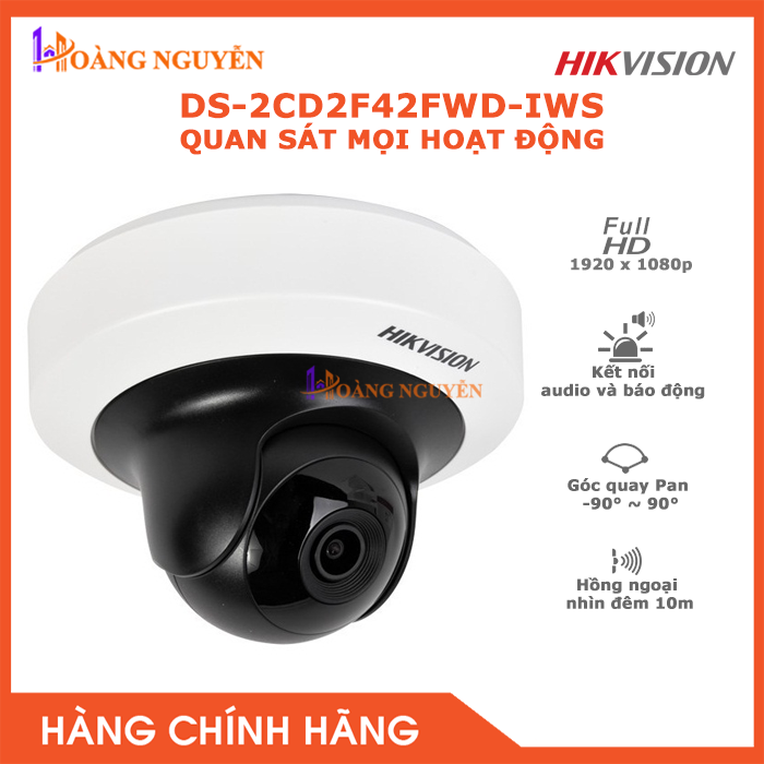 Camera ip wifi quay quét hồng ngoại 4mp hikvision ds-2cd2f42fwd-iws - kết nối audio và báo động - công nghệ hoàng nguyễn