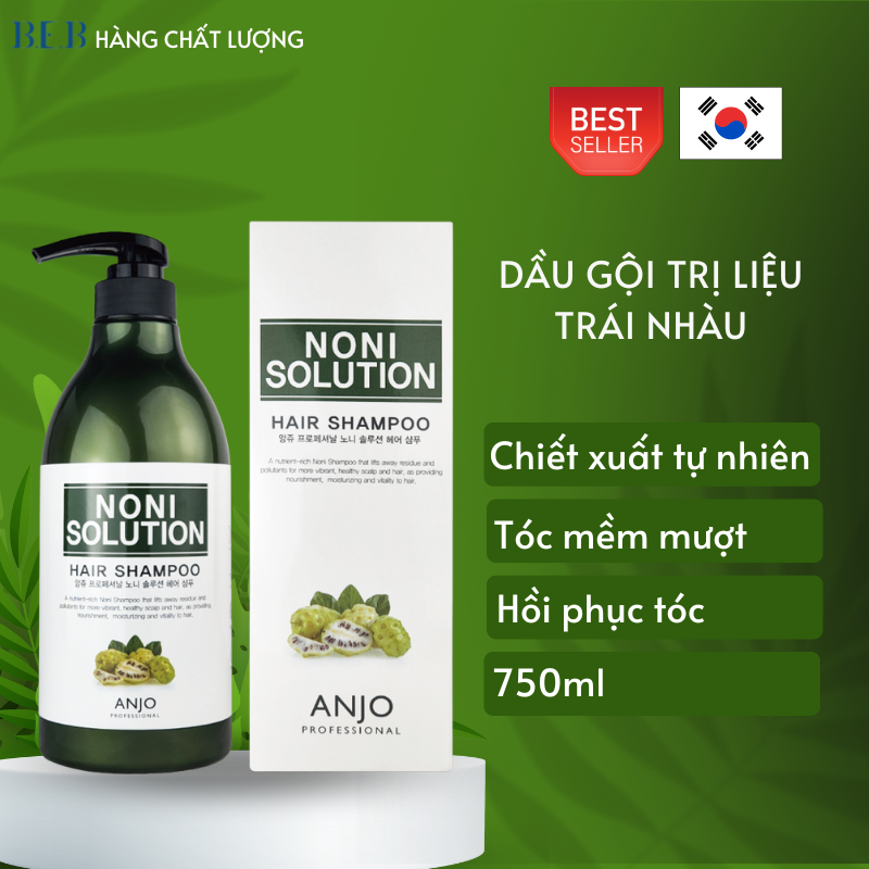 Dầu gội phục hồi tóc từ trái nhàu anjo noni therapy 750ml